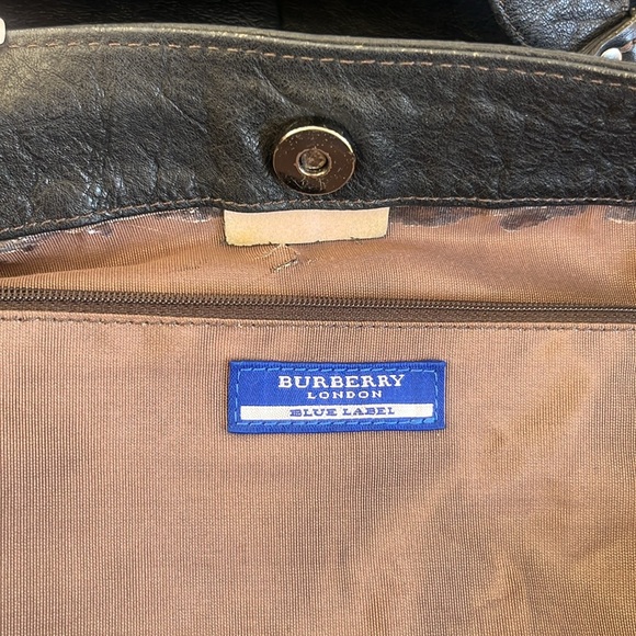 Authentic Burberry Blue Label black shoulder tote bag all leather - Picture 10 of 17